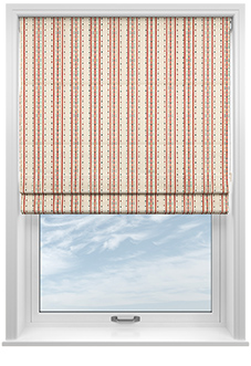 May Day, Stripe Spice - Twist&Fit Roman Blind